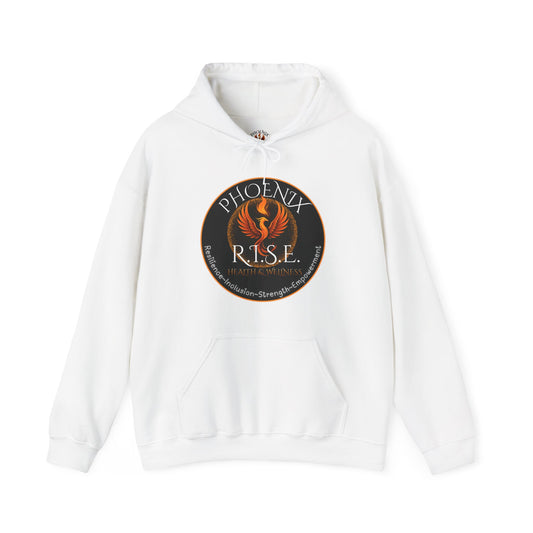 Phoenix R.I.S.E. Signature Hoodie — "Burn With Passion ~ Rise With Purpose"— Fiery Phoenix Inspirational Pullover
