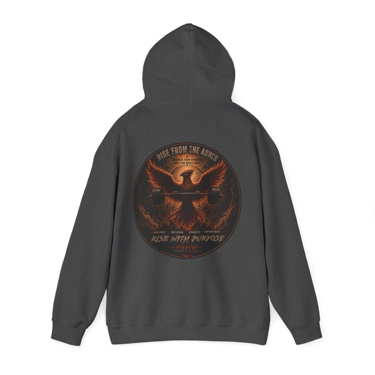 PRHW Branded Hoodie —Rise Strong