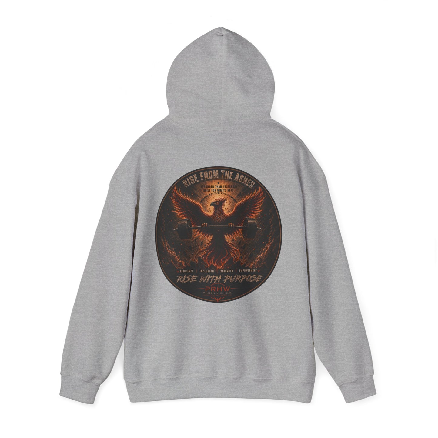 PRHW Branded Hoodie —Rise Strong