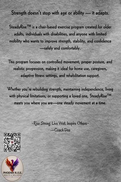 SteadyRise™ : Chair-Based Exercise for Strength, Mobility, & Independence (Digital PDF)