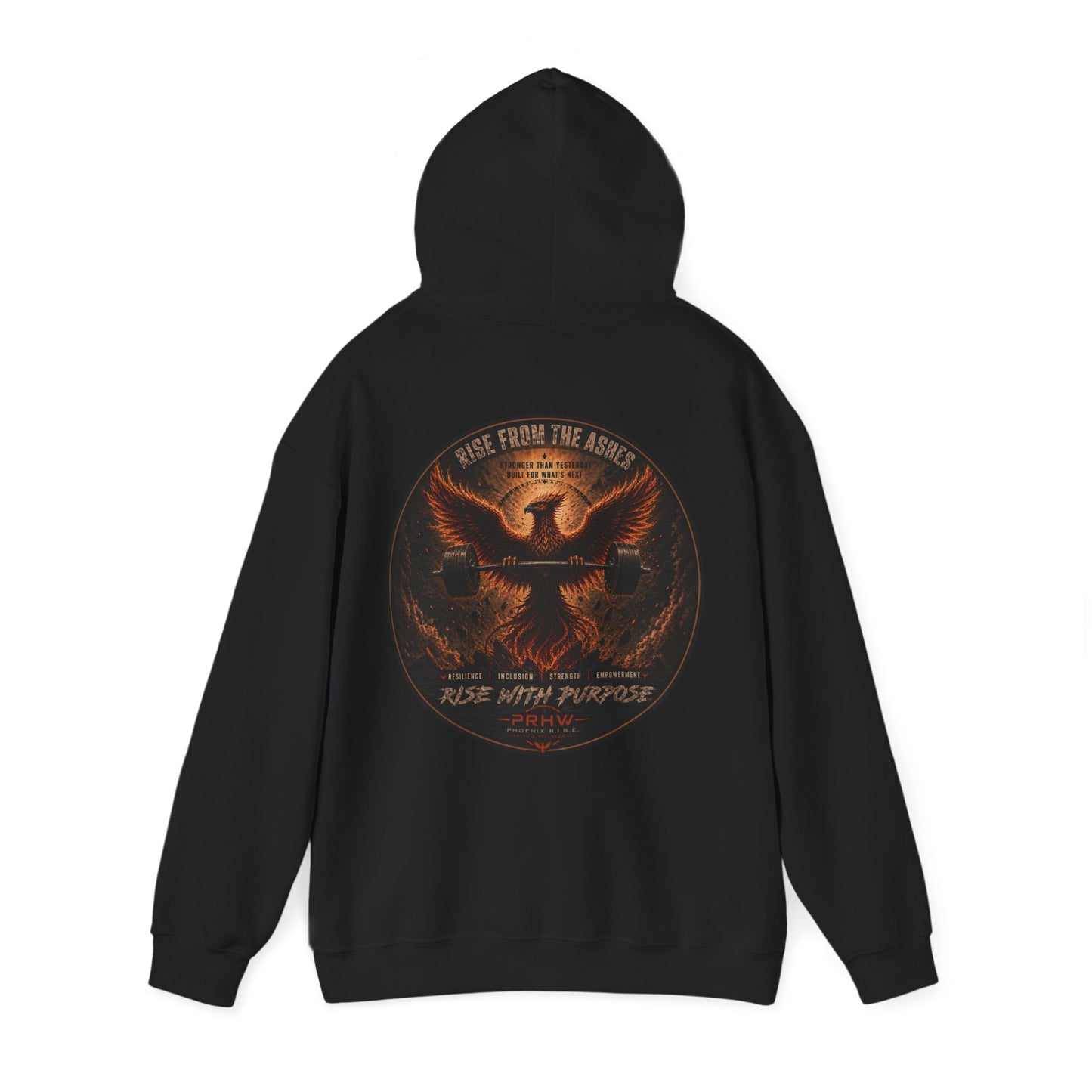 PRHW Branded Hoodie —Rise Strong