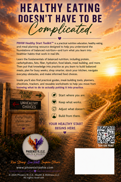 PRHW Healthy Start Toolkit™: A Practical Guide to Healthy Eating, Meal Planning & Everyday Nutrition (Digital PDF)
